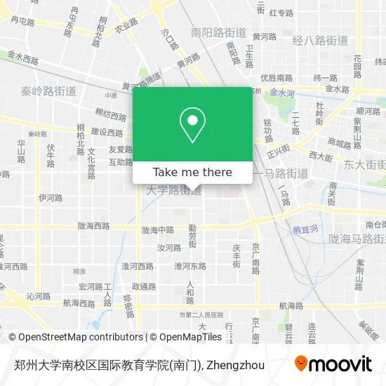 郑州大学南校区国际教育学院(南门) map