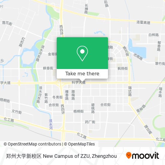郑州大学新校区 New Campus of ZZU map