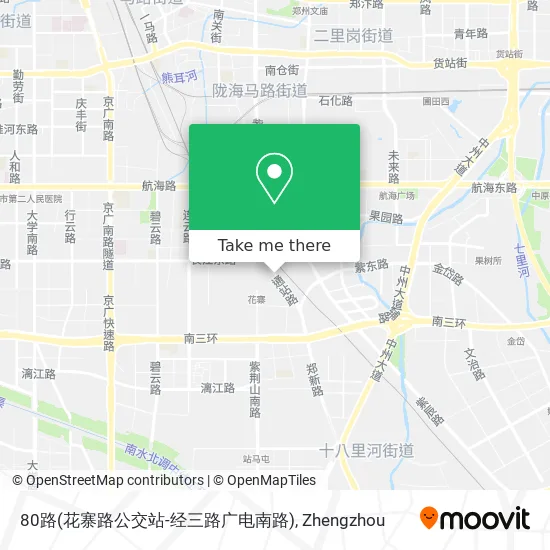80路(花寨路公交站-经三路广电南路) map