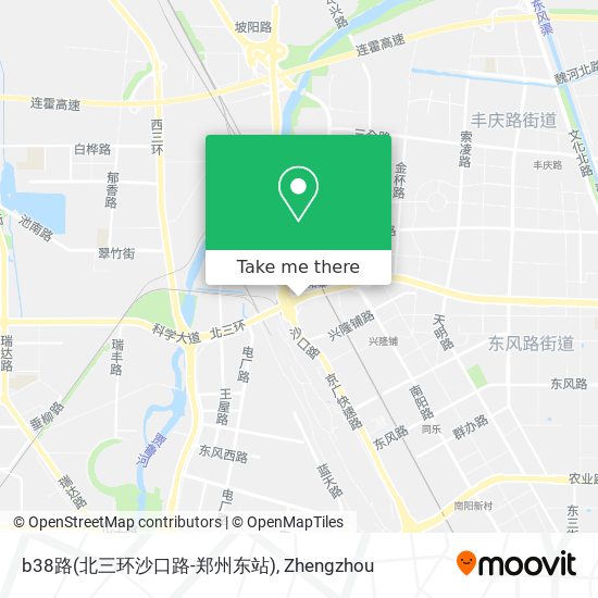 b38路(北三环沙口路-郑州东站) map
