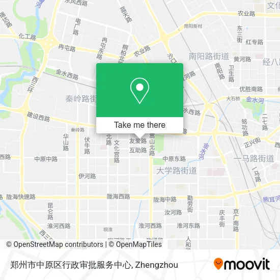 郑州市中原区行政审批服务中心 map