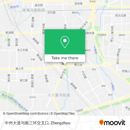 中州大道与南三环交叉口 map
