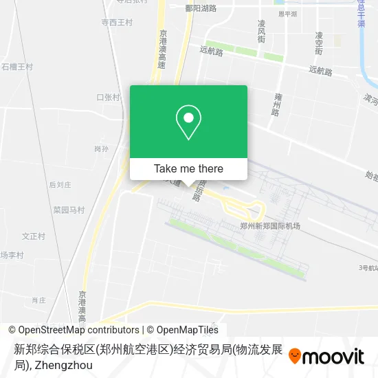 新郑综合保税区(郑州航空港区)经济贸易局(物流发展局) map