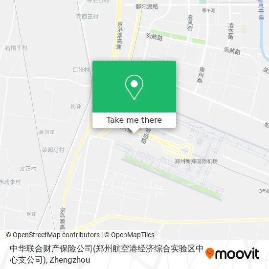 中华联合财产保险公司(郑州航空港经济综合实验区中心支公司) map