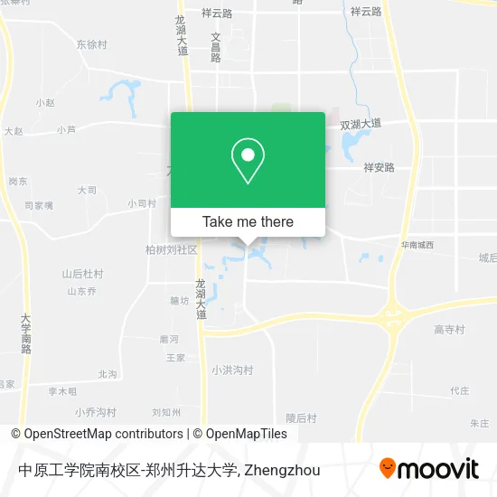 中原工学院南校区-郑州升达大学 map
