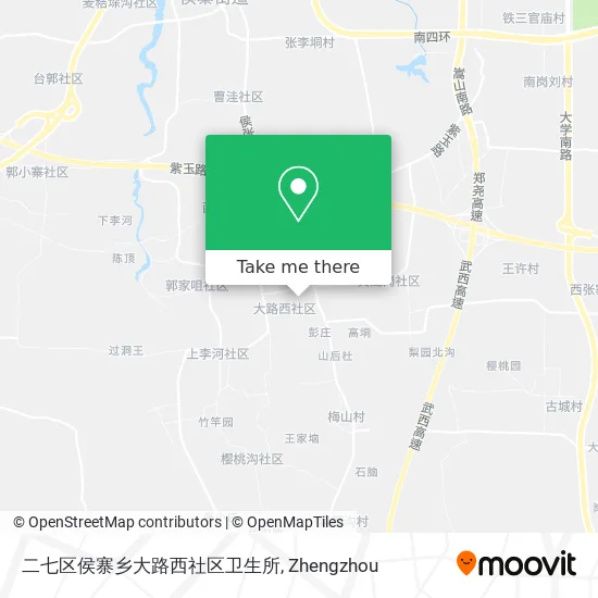 二七区侯寨乡大路西社区卫生所 map