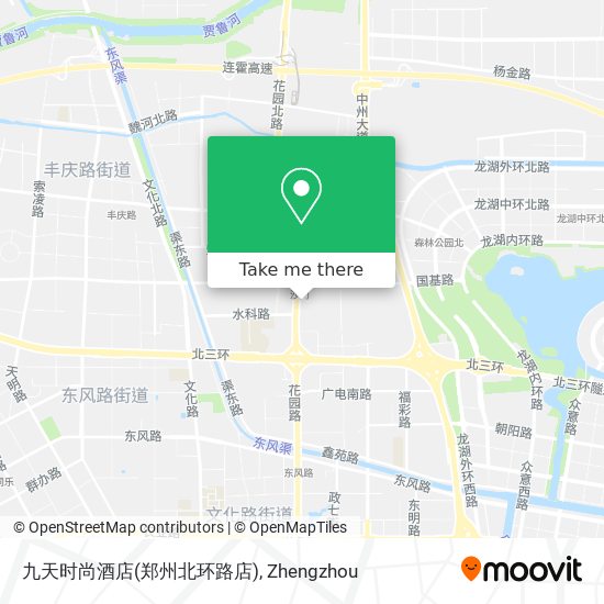 九天时尚酒店(郑州北环路店) map