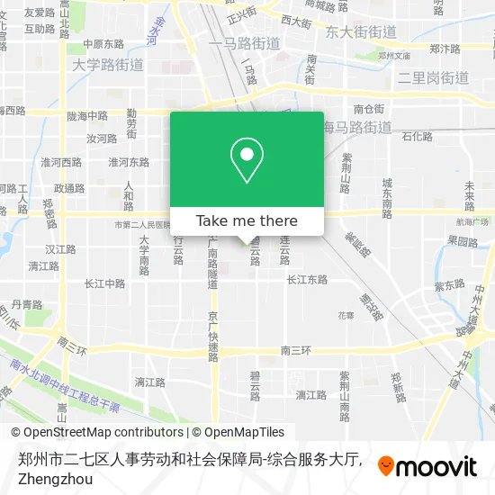 郑州市二七区人事劳动和社会保障局-综合服务大厅 map