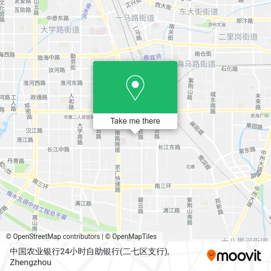 中国农业银行24小时自助银行(二七区支行) map