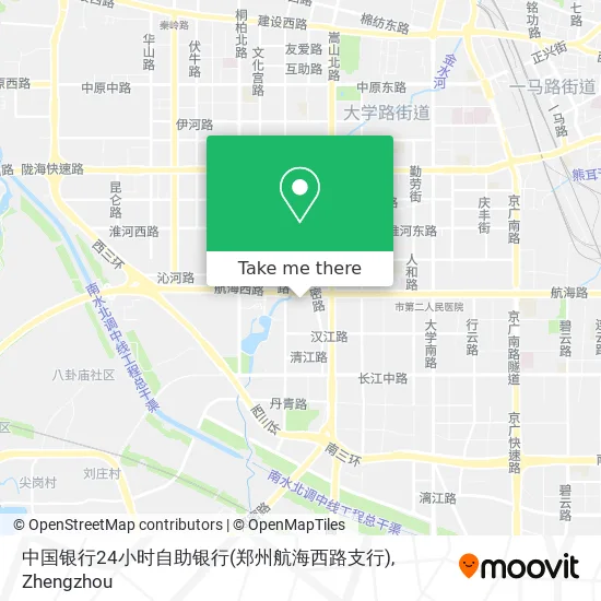 中国银行24小时自助银行(郑州航海西路支行) map