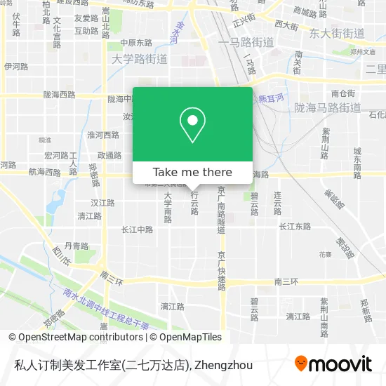 私人订制美发工作室(二七万达店) map