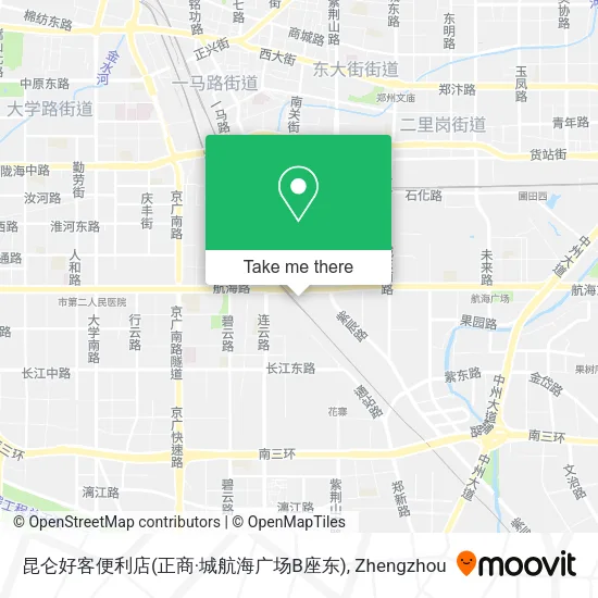 昆仑好客便利店(正商·城航海广场B座东) map