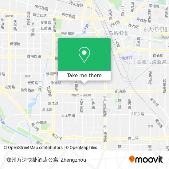 郑州万达快捷酒店公寓 map