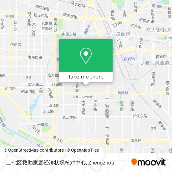 二七区救助家庭经济状况核对中心 map