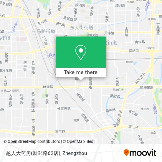 越人大药房(新郑路62店) map