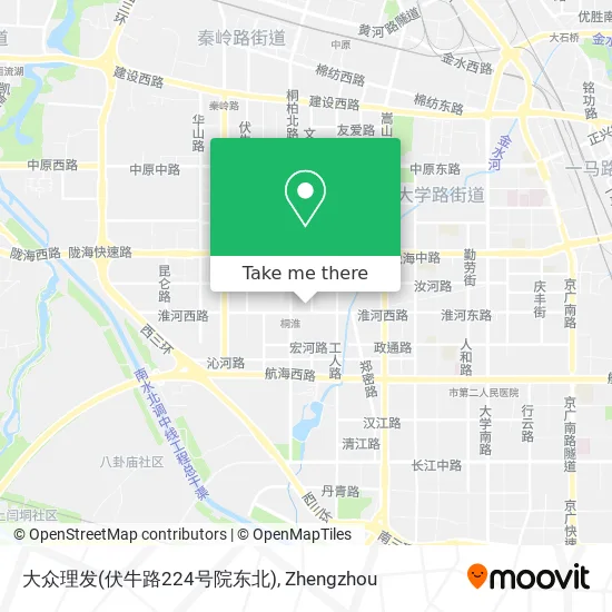 大众理发(伏牛路224号院东北) map