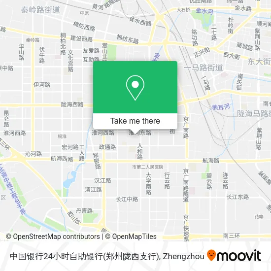 中国银行24小时自助银行(郑州陇西支行) map