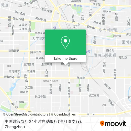 中国建设银行24小时自助银行(淮河路支行) map