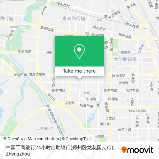 中国工商银行24小时自助银行(郑州卧龙花园支行) map