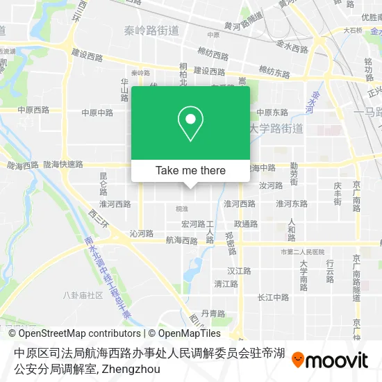 中原区司法局航海西路办事处人民调解委员会驻帝湖公安分局调解室 map