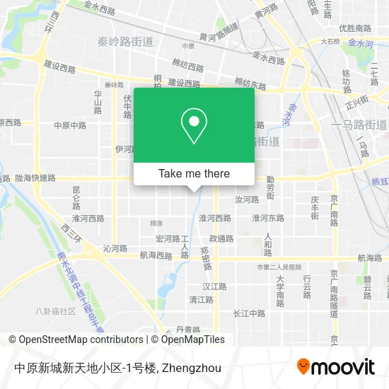 中原新城新天地小区-1号楼 map