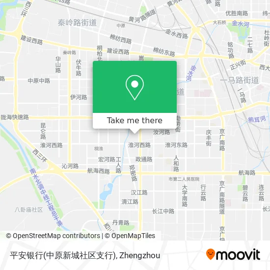 平安银行(中原新城社区支行) map