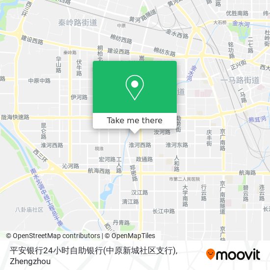 平安银行24小时自助银行(中原新城社区支行) map