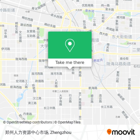 郑州人力资源中心市场 map