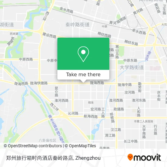 郑州旅行箱时尚酒店秦岭路店 map