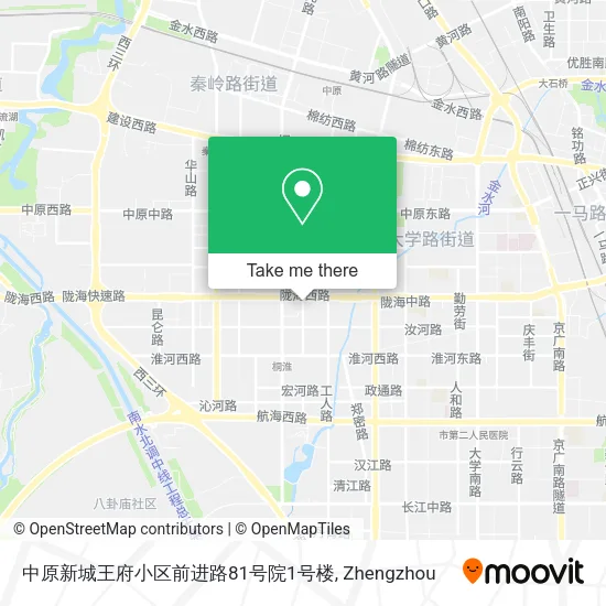中原新城王府小区前进路81号院1号楼 map