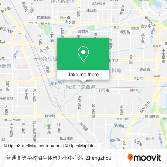 普通高等学校招生体检郑州中心站 map