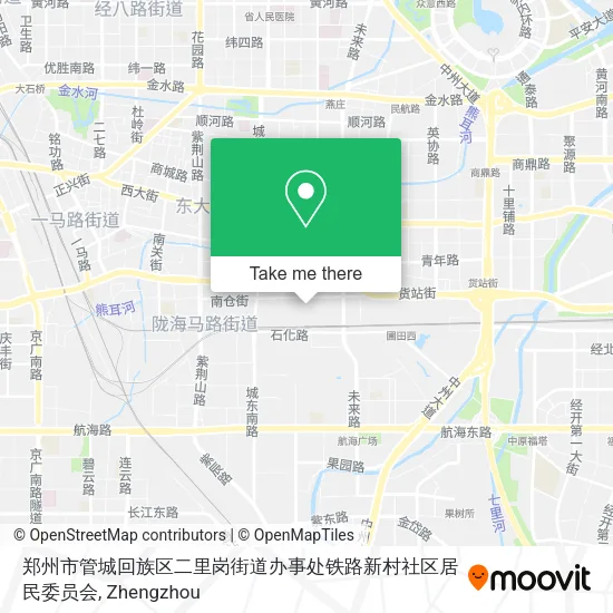 郑州市管城回族区二里岗街道办事处铁路新村社区居民委员会 map