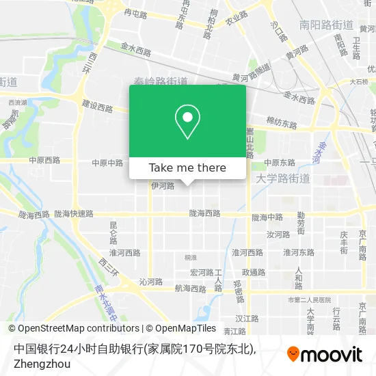 中国银行24小时自助银行(家属院170号院东北) map