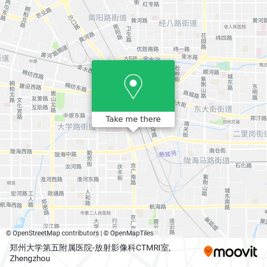 郑州大学第五附属医院-放射影像科CTMRI室 map