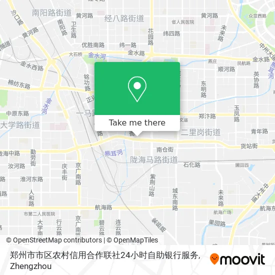 郑州市市区农村信用合作联社24小时自助银行服务 map
