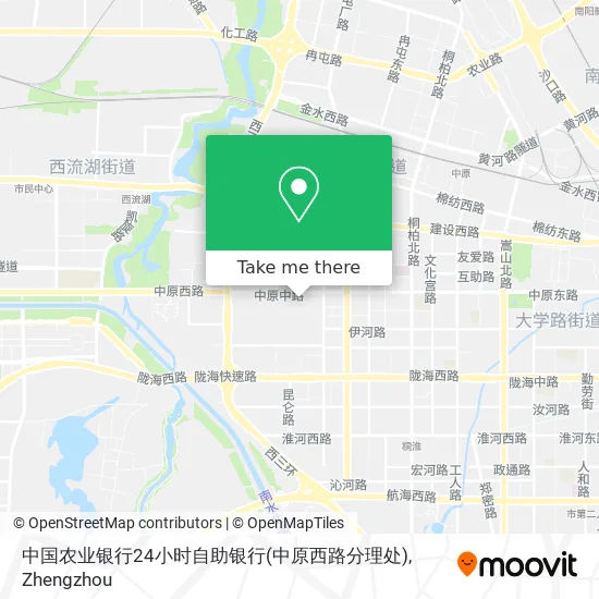 中国农业银行24小时自助银行(中原西路分理处) map