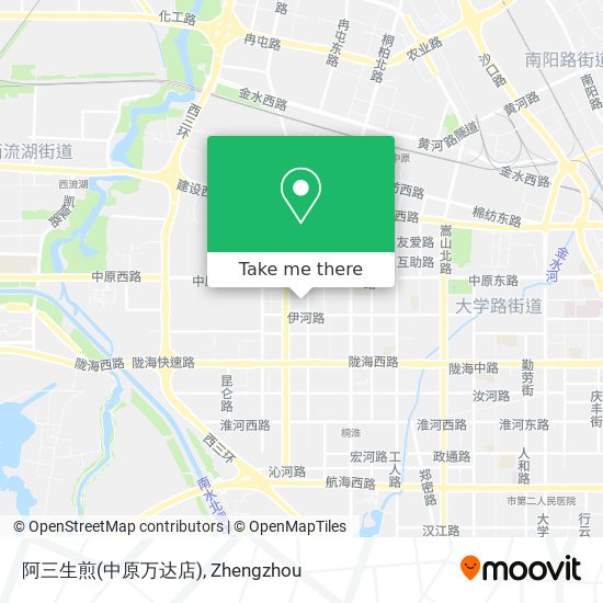 阿三生煎(中原万达店) map