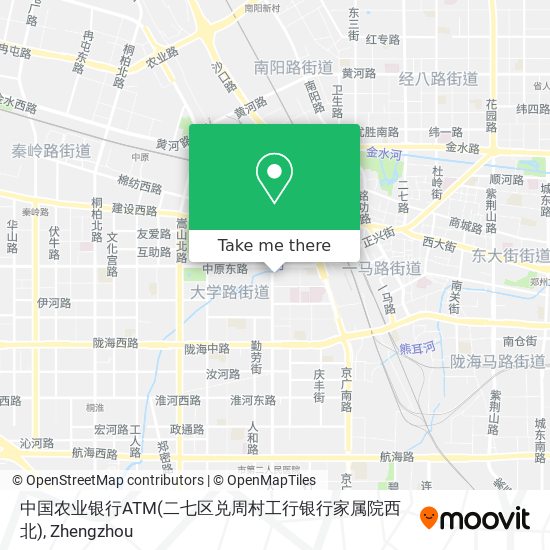 中国农业银行ATM(二七区兑周村工行银行家属院西北) map