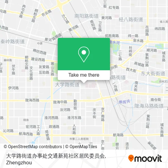 大学路街道办事处交通新苑社区居民委员会 map