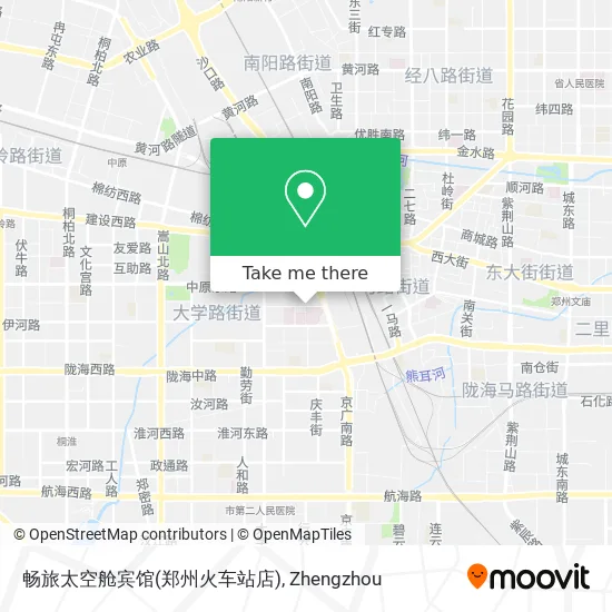 畅旅太空舱宾馆(郑州火车站店) map