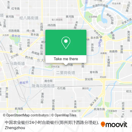 中国农业银行24小时自助银行(郑州郑汴西路分理处) map