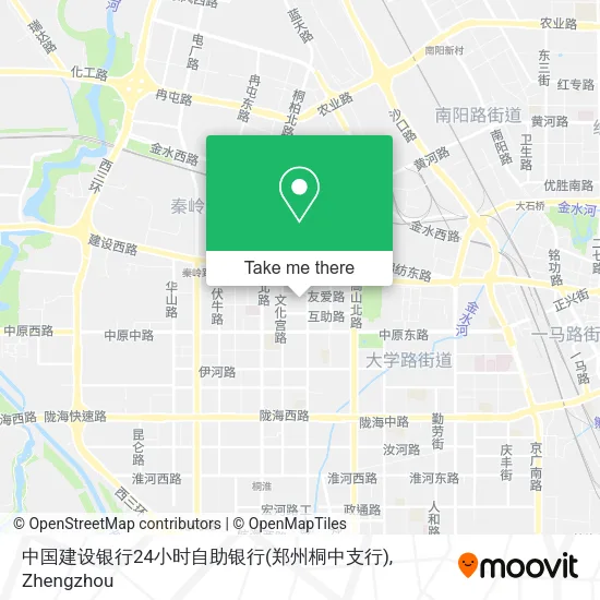 中国建设银行24小时自助银行(郑州桐中支行) map