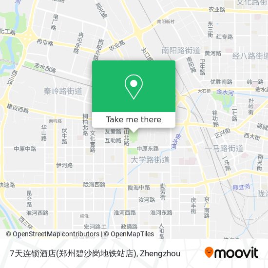 7天连锁酒店(郑州碧沙岗地铁站店) map
