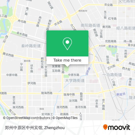 郑州中原区中州宾馆 map