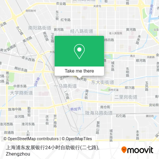 上海浦东发展银行24小时自助银行(二七路) map