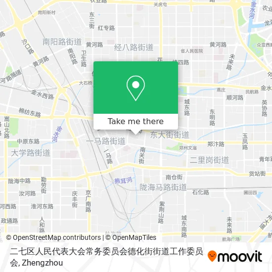 二七区人民代表大会常务委员会德化街街道工作委员会 map