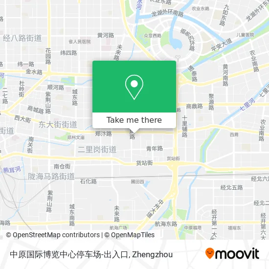 中原国际博览中心停车场-出入口 map