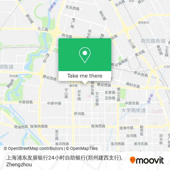 上海浦东发展银行24小时自助银行(郑州建西支行) map