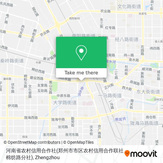 河南省农村信用合作社(郑州市市区农村信用合作联社棉纺路分社) map