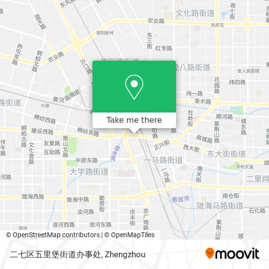 二七区五里堡街道办事处 map
